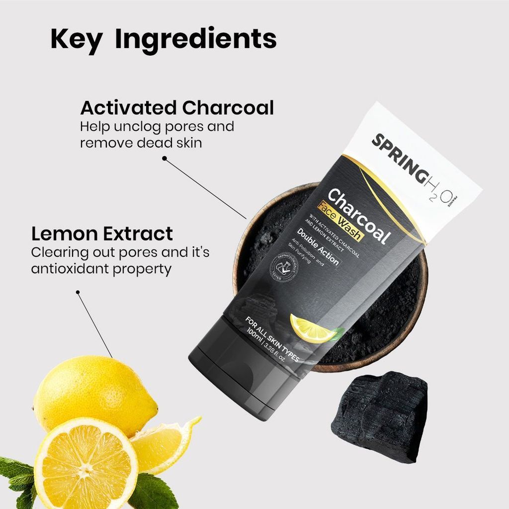 Spring h2o Charcoal Face Wash