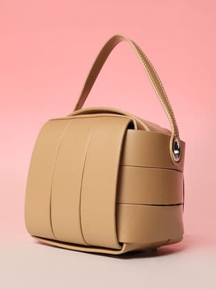 The Panel Verva Hand Bag - Sand Beige-Handbag