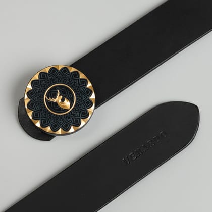 Sky MEN'S BLACK LEATHER BELT FOR MEN