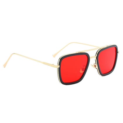 Dervin Tony Stark Sunglasses for Men (Red)