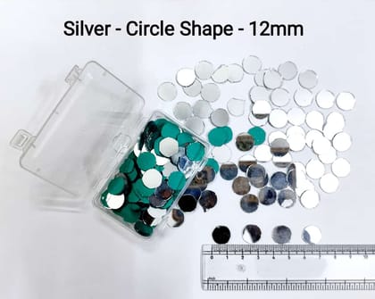 Silver Mirror Cutouts for Lippan Art - Circle Shape - 12mm - Select Your Quantity