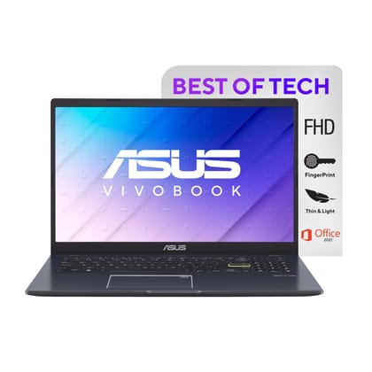 ASUS Vivobook Go 15, Intel Celeron N4500, Fingerprint Sensor (Intel HD iGPU/8GB RAM/512GB SSD/FHD/15.6"/60Hz/42WHrs/Windows 11/M365 Basic (1Year)*/Office Home 2024/Star Black/1.57 kg) E510KA-EJ9011WS