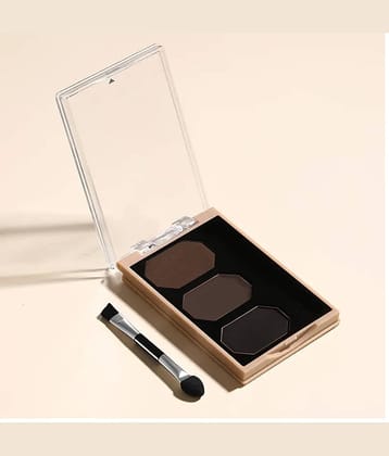 Adbeni Instant Eyebrow Powder Cake Palette With Brush Brow Eyes Black 9 g
