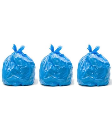 Clean India -3 Pack of Blue Garbage Bags - 19X21 | 3 Packs of 30 Pcs - 90 Pcs | Blue Medium Disposable Dustbin Bags for Dry Waste