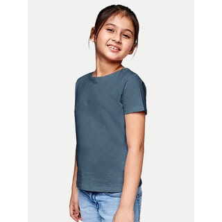 Girls Green Solid T-shirt