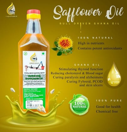 Premium Quality Safflower Oil 1L (Traditionally Extracted Bull Driven Wooden Ghana Oil)