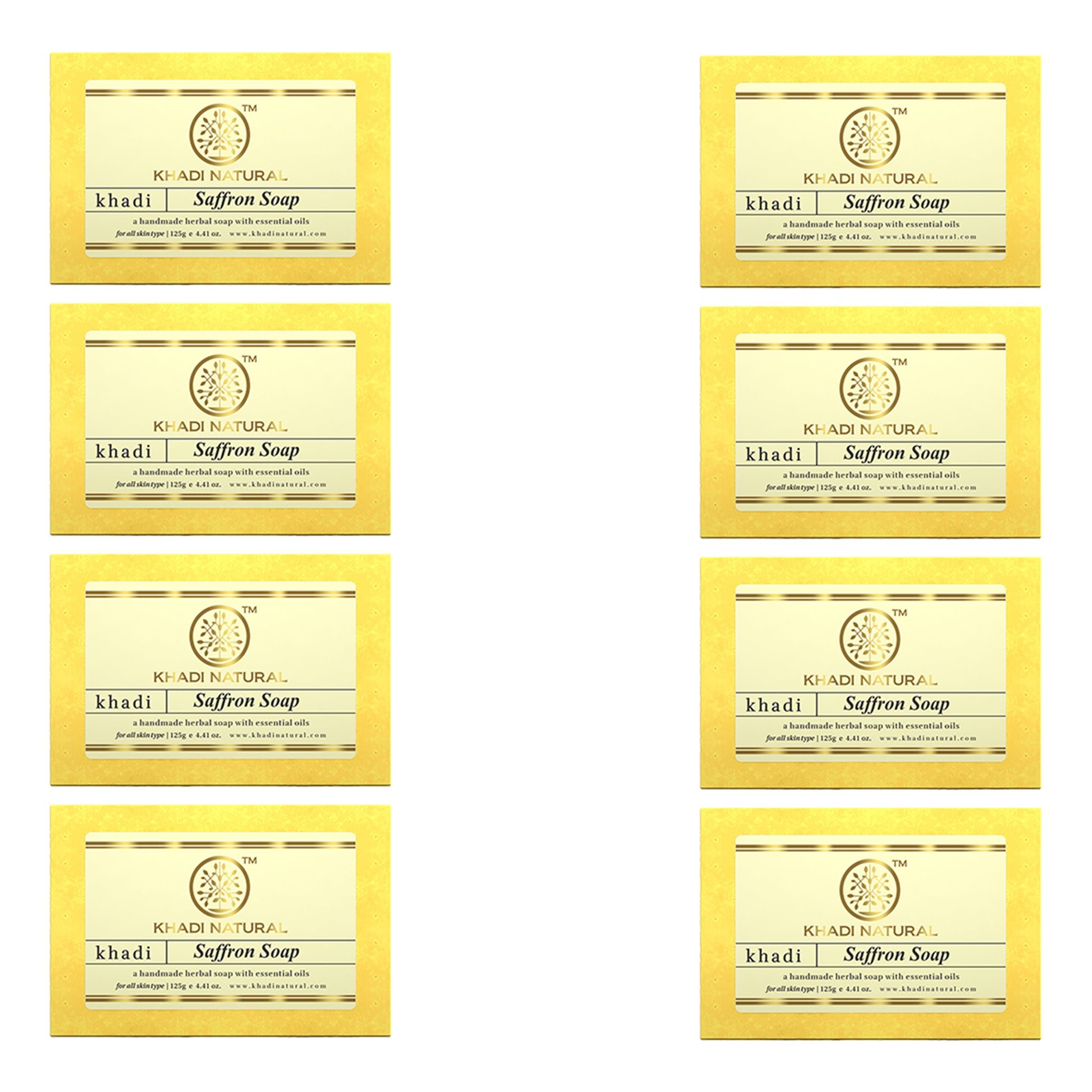 Khadi Natural Saffron Soap Combo Pack Of 8 – 125gm Each