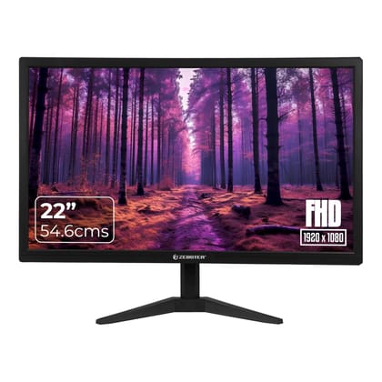 ZEBSTER Z-GV222 22-inch Full HD LED Monitor with Dual HDMI & VGA Input- Black