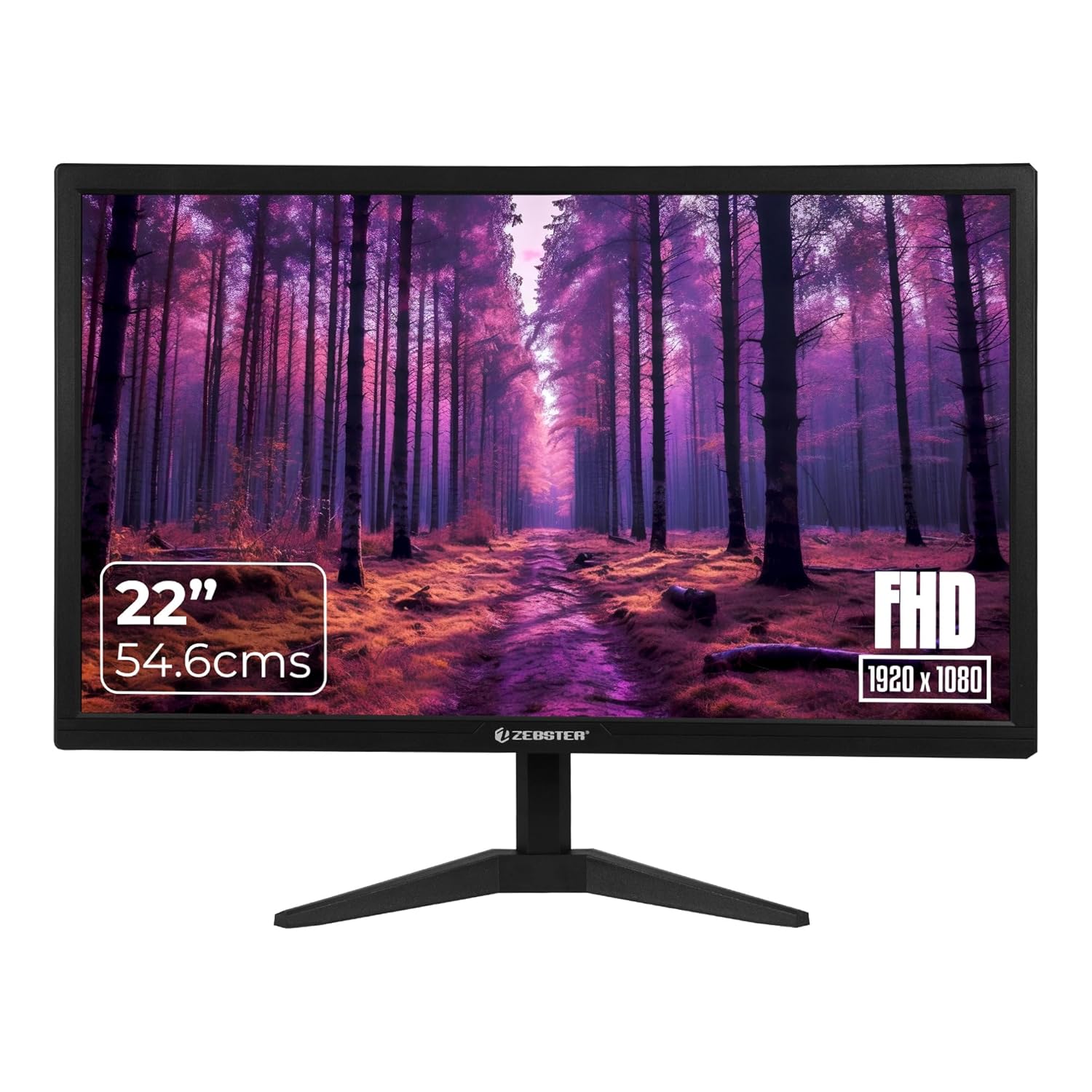 ZEBSTER Z-GV222 22-inch Full HD LED Monitor with Dual HDMI & VGA Input- Black