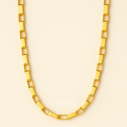 18k Gold-Plated Long Link Men's Chain