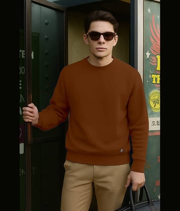 FTX Fleece Round Neck Men's Sweatshirt - Maroon ( Pack of 1 )