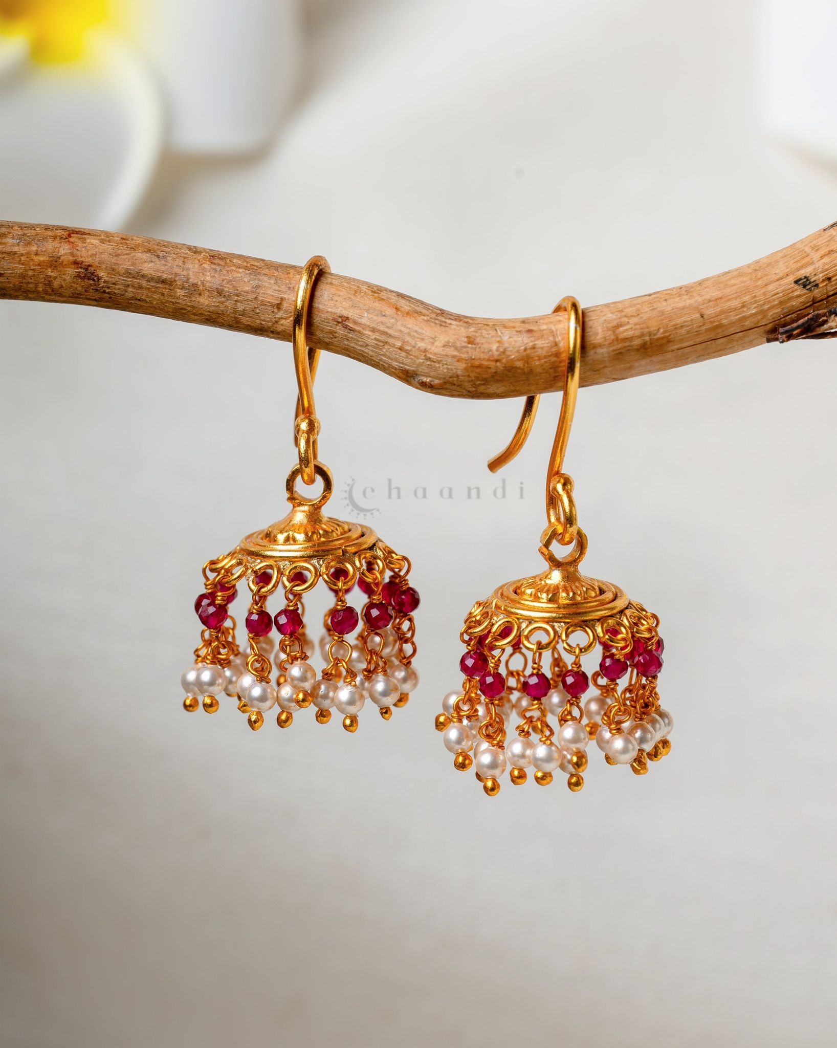 Gold Polish Silver Earrings CHE1921