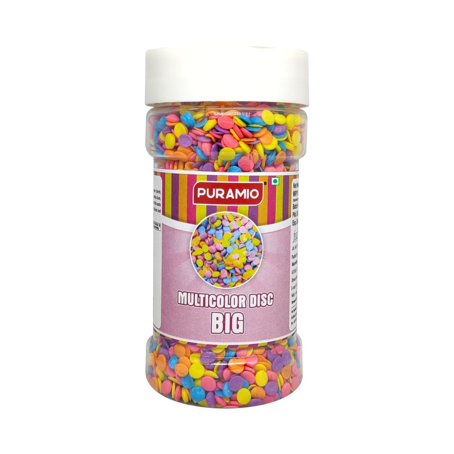 Puramio Multicolor Disc - Big For Cake Decoration, 125 gm