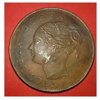 WATCH STOPPER 'MAGNETIC EFFECT ' VICTORIA QUEEN ONE RUPEE 1839 MAGNETIC EFFECT COIN