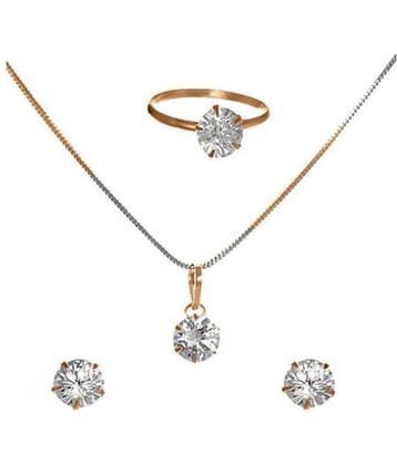 PUJVI - Silver Pendant set ( Pack of 2 )