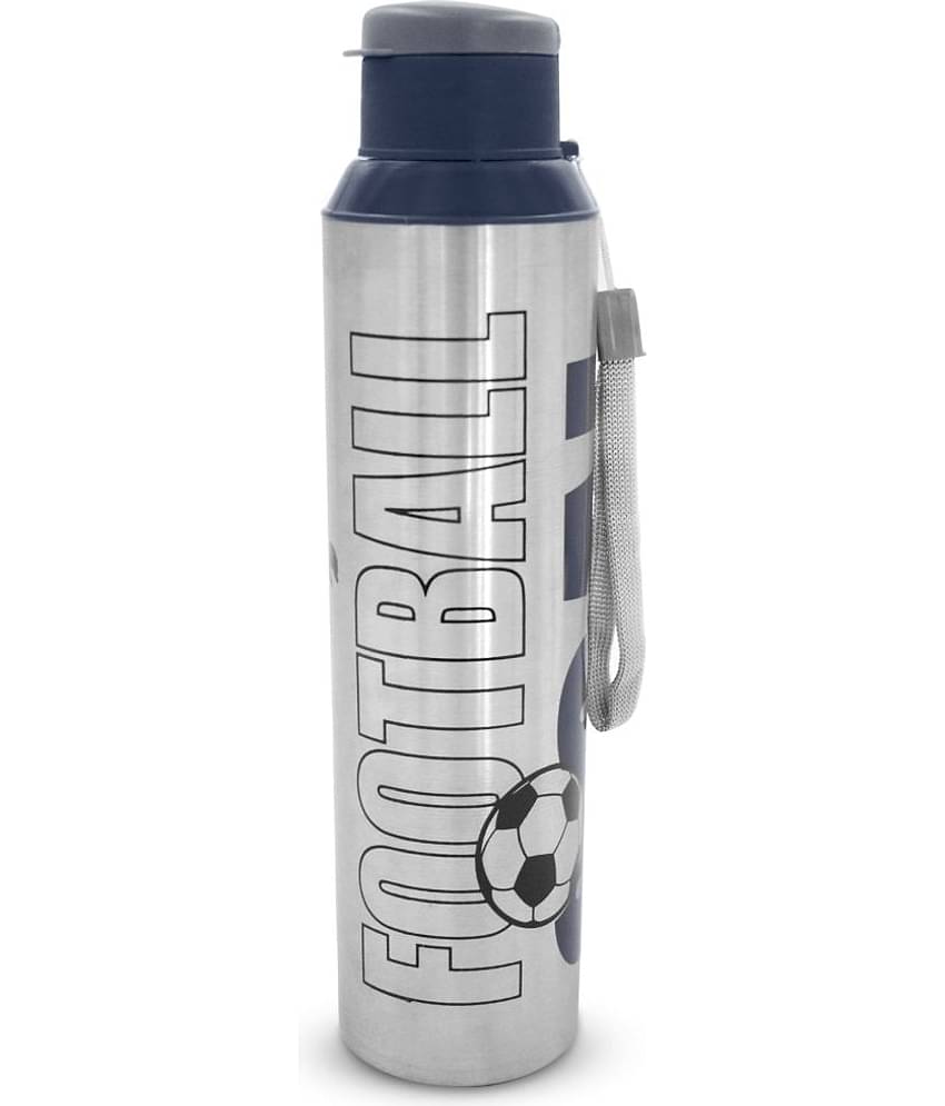 Dhara Stainless Steel Navy Blue Fridge Water Bottle 800 mL ( Set of 1 )