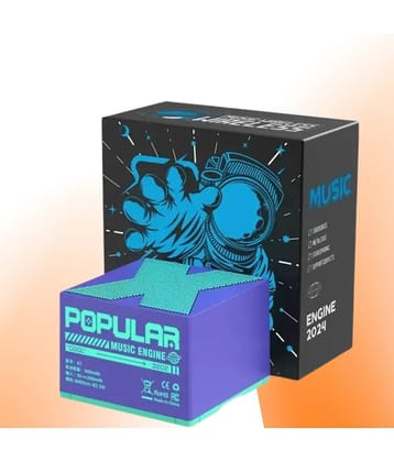 Tecsox X Blast 3 W Bluetooth Speaker Bluetooth V 5.2 with Aux,SD card Slot Playback Time 3 hrs Black