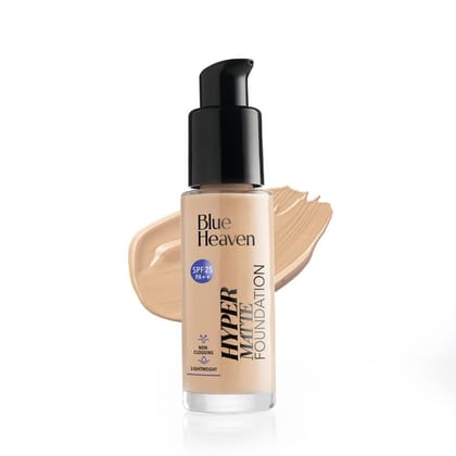 Blue Heaven Hyper Matte Foundation for Face Makeup with SPF 25 PA++, Matte Finish, Light Weight Formula, Medium Coverage for All types of Skin, Cream 301-Honey, 30ml Blue Heaven Hyper Matte Foundation for Face Makeup with SPF 25 PA++, Matte Finish, Light Blue Heaven Hyper Matte Foundation for Face Makeup with SPF 25 PA++, Matte Finish, Light Weight Formula, Medium Coverage for All types of Skin, Cream 301-Honey, 30ml Blue Heaven Hyper Matte Foundation for Face Makeup with SPF 25 PA++, Matte Finish, Light