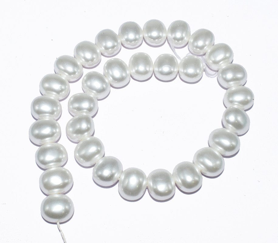 Natural Freshwater Big Oval Pearl Oysters Loose Beads for  Craft & Jewelry Making. BWFWPB-010-Per String Of Approx 31 Pcs / 13X16 MM