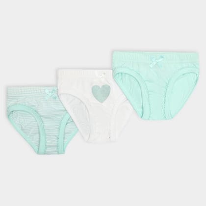 Baby Girl Sky Briefs (Pack of 3)-6-12 M / Green