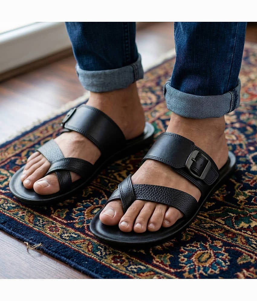 Ajanta - Black Men's Sandals