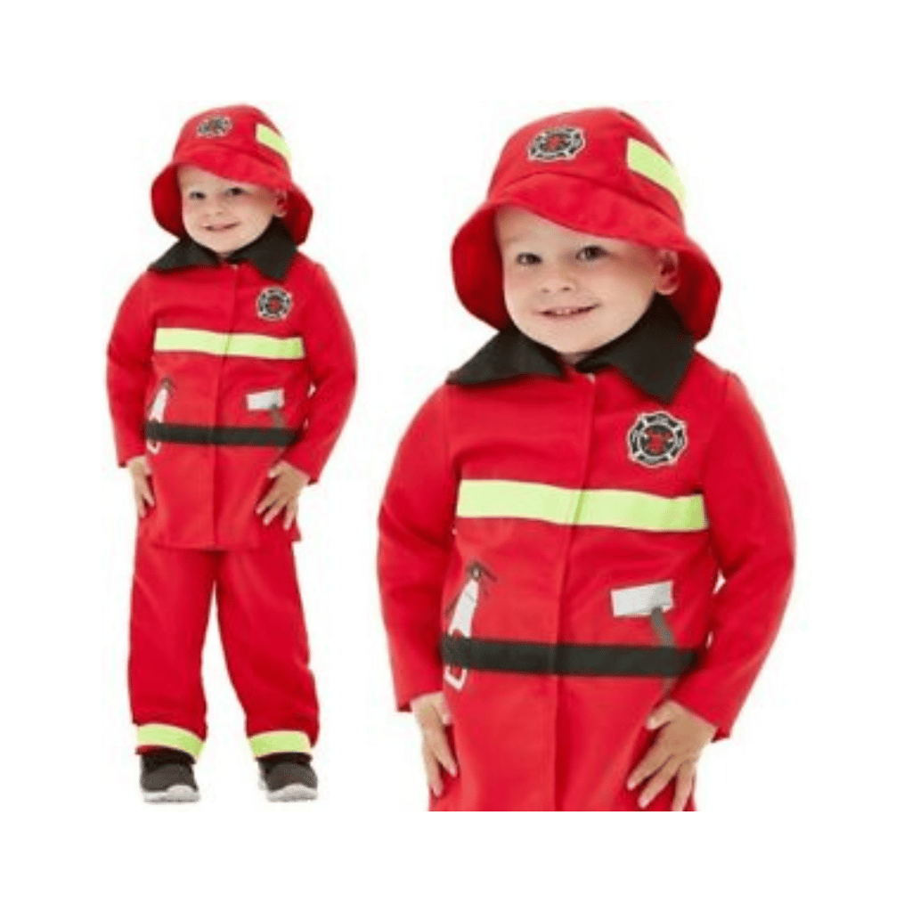 Fancy Fire Man Red Costume w/ Jacket, Pant, Hat for Kids -  Size L - Age 3-6 YRS - Set of 7 - Party and Festive Needs | Buy online on ZillyBuy