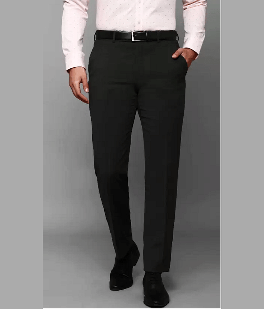 Haul Chic Slim Flat Men's Formal Trouser - Black ( Pack of 1 )