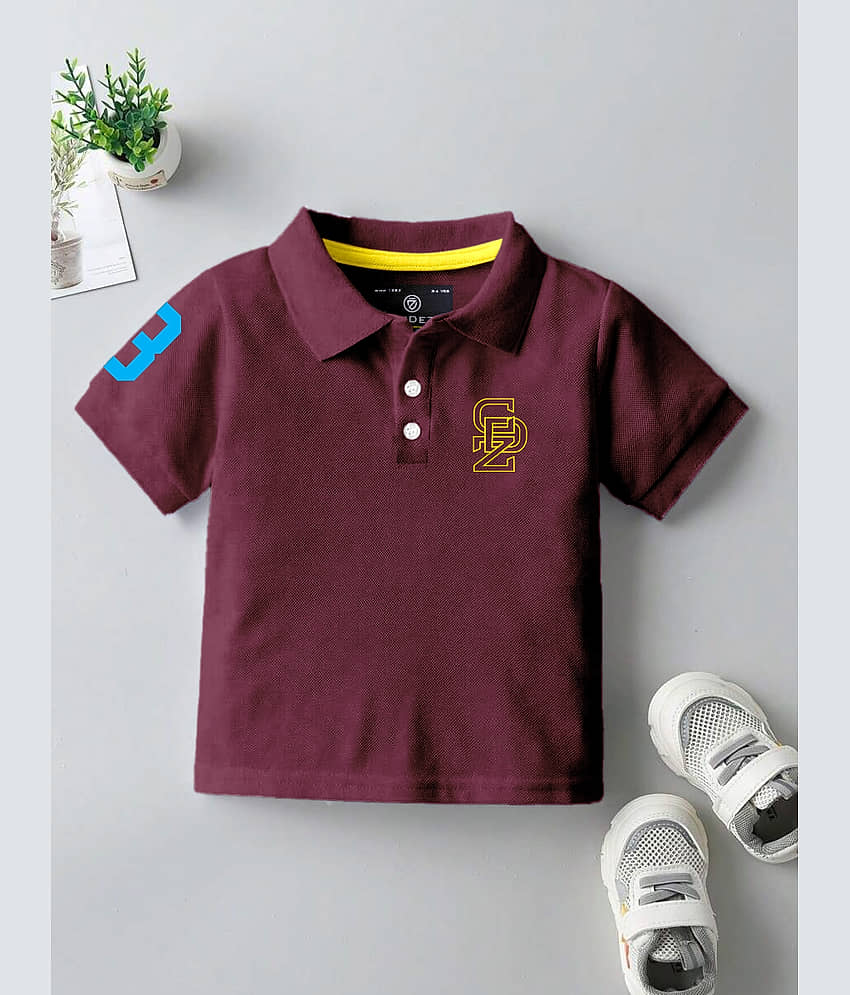 CODEZ Pack of 1 Boys Cotton Blend T-Shirt ( Maroon )