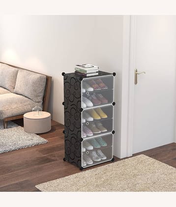 6 Layer Plastic Sheet Cube Shoe Rack Storage Closest Organizer for Shoes,Books,Clothes,Toys - CUBSHRK6L