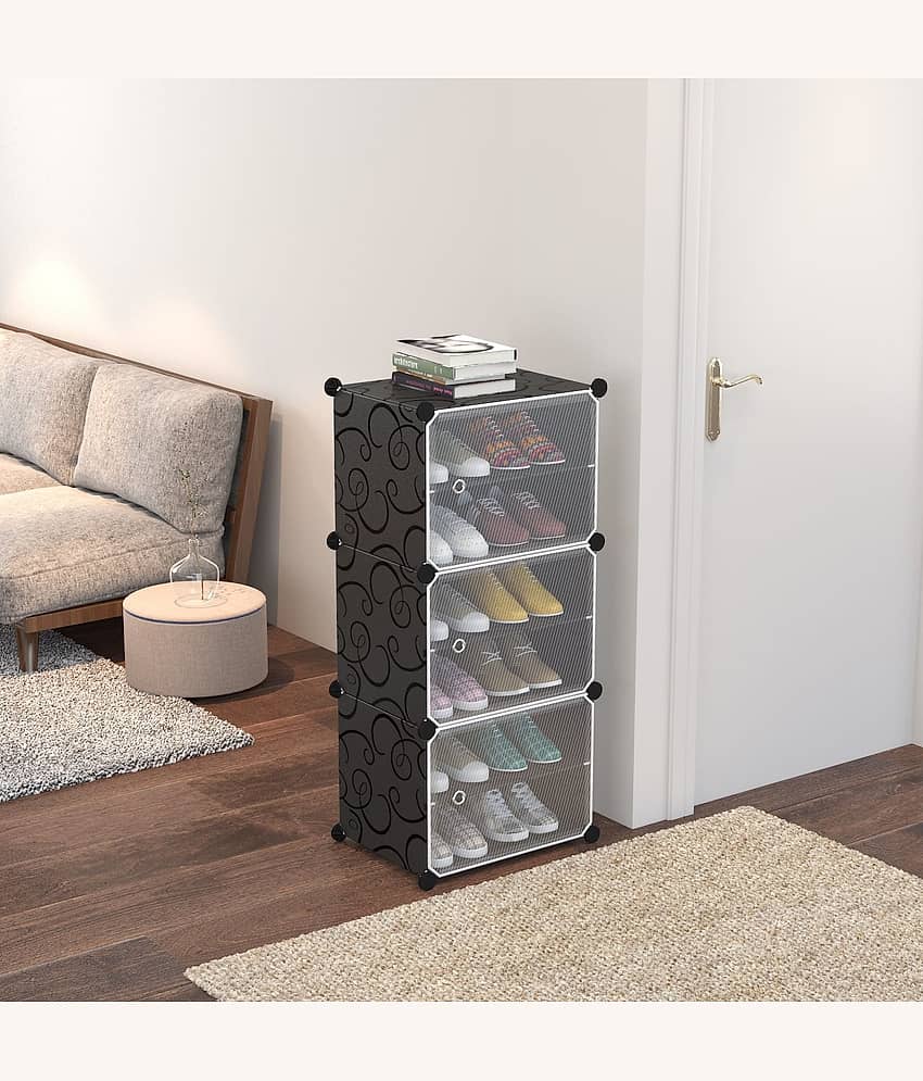 6 Layer Plastic Sheet Cube Shoe Rack Storage Closest Organizer for Shoes,Books,Clothes,Toys - CUBSHRK6L