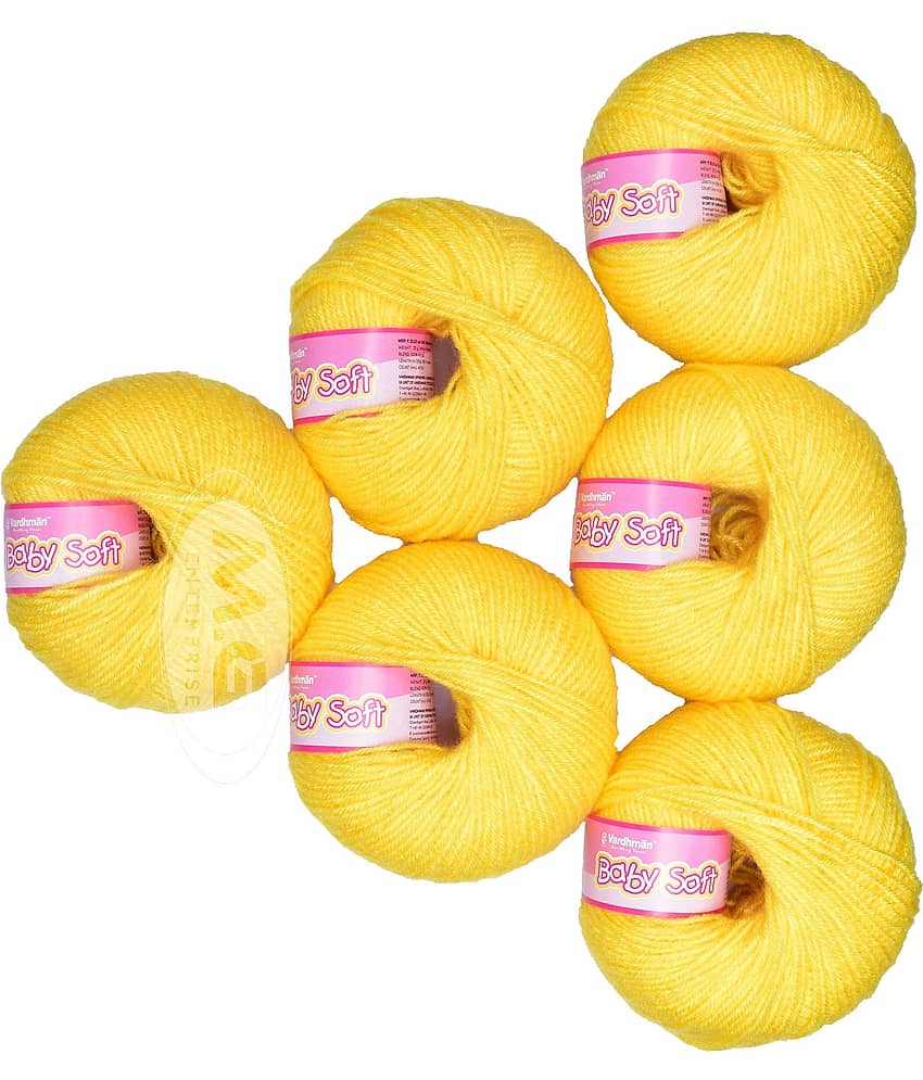 100% Acrylic Wool Kacha Pila (Pack of 6) Baby Soft Wool Ball Hand knitting wool / Art Craft soft fingering crochet hook yarn, needle knitting yarn thread dyed â€¦ - F GI