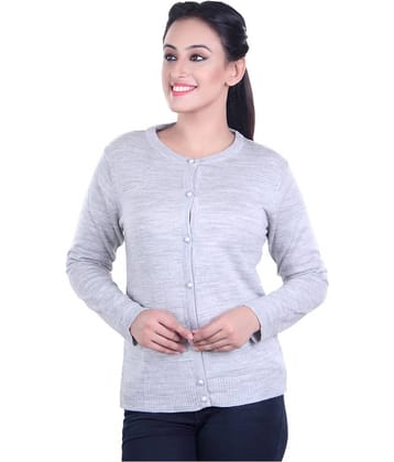Ogarti Acrylic Grey Buttoned Cardigans