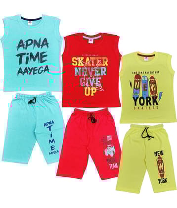 CRAZYON Pack of 1 Boys Cotton Shirt & Pants Set ( Multi )