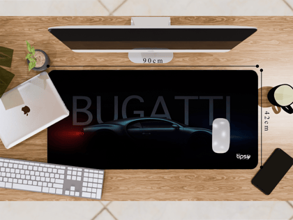 "BUGATTI-CAR LOVER " Gaming Mousepad- Elevate Your Gaming Experience-Extra Large (42CM X 90CM) / Plane