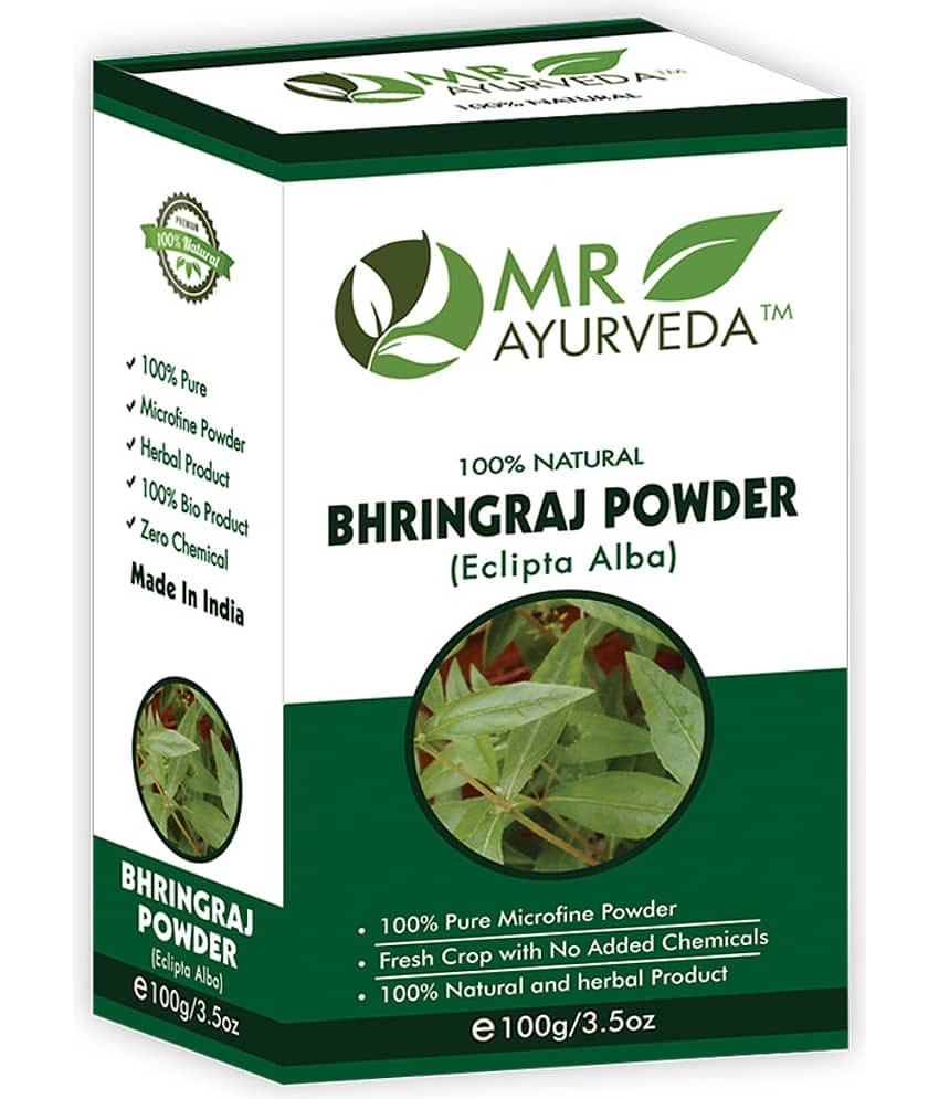 MR Ayurveda Bhringraj Powder Soft, Shiny Hair Scalp Treatment 100 g