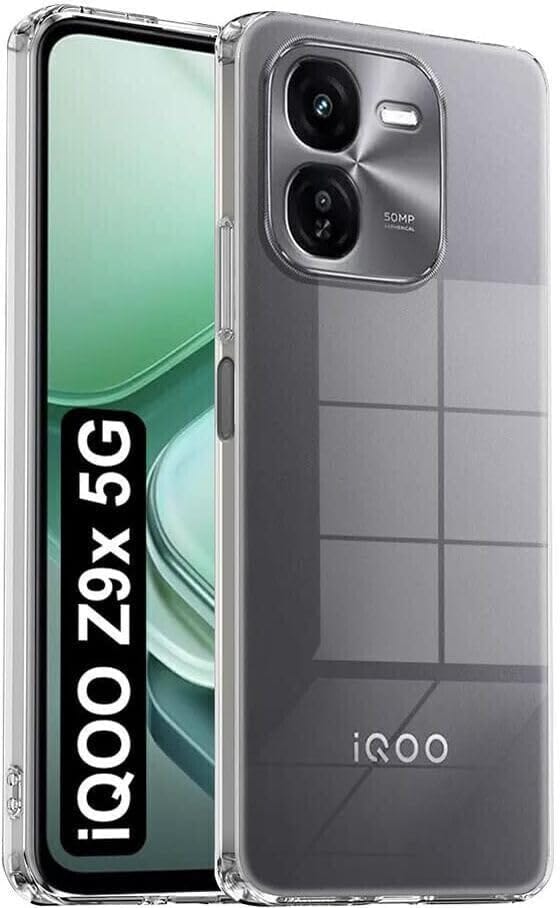 PLUGTECH TPU Ultra Hybrid Clear Camera Protection Back Cover Case for iQOO Z9x- Camera Protection OU Transparent Soft Back Cover