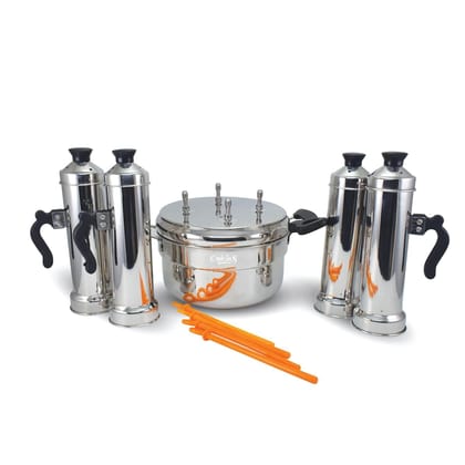Onions Stainless Steel 4-in-1 Multi-Purpose Puttu Maker – Silver Onions Stainless Steel 4-in-1 Multi-Purpose Puttu Maker – Silver