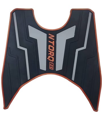 AUTOXYGEN Anti skid Scooter/Scooty Foot Mat Rubber Floor Mat Accessories for TVS Ntorq 125 (Black, Grey & Red)