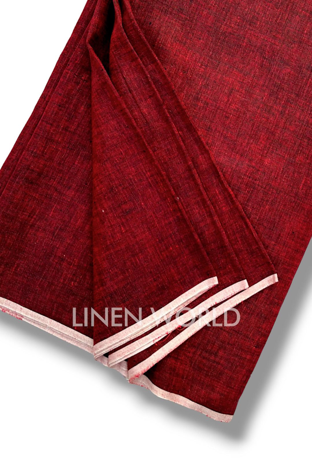 Maroon Linen Fabric (60 Lea)-1 meter