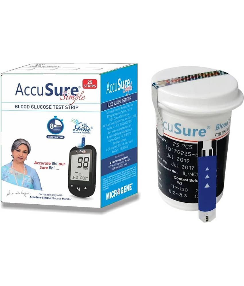 ACCUSURE Simple Blood Glucose Test Strip25 Strips
