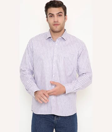 Maharaja Cotton Blend Slim Fit Full Sleeves Men's Formal Shirt - Purple ( Pack of 1 )