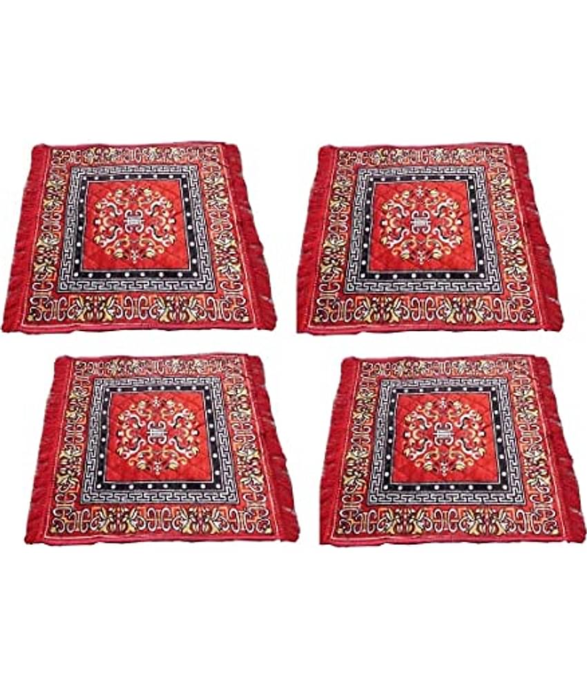 Buy Two Get Two Free Offer Red Pooja Asan/Mats for Puja