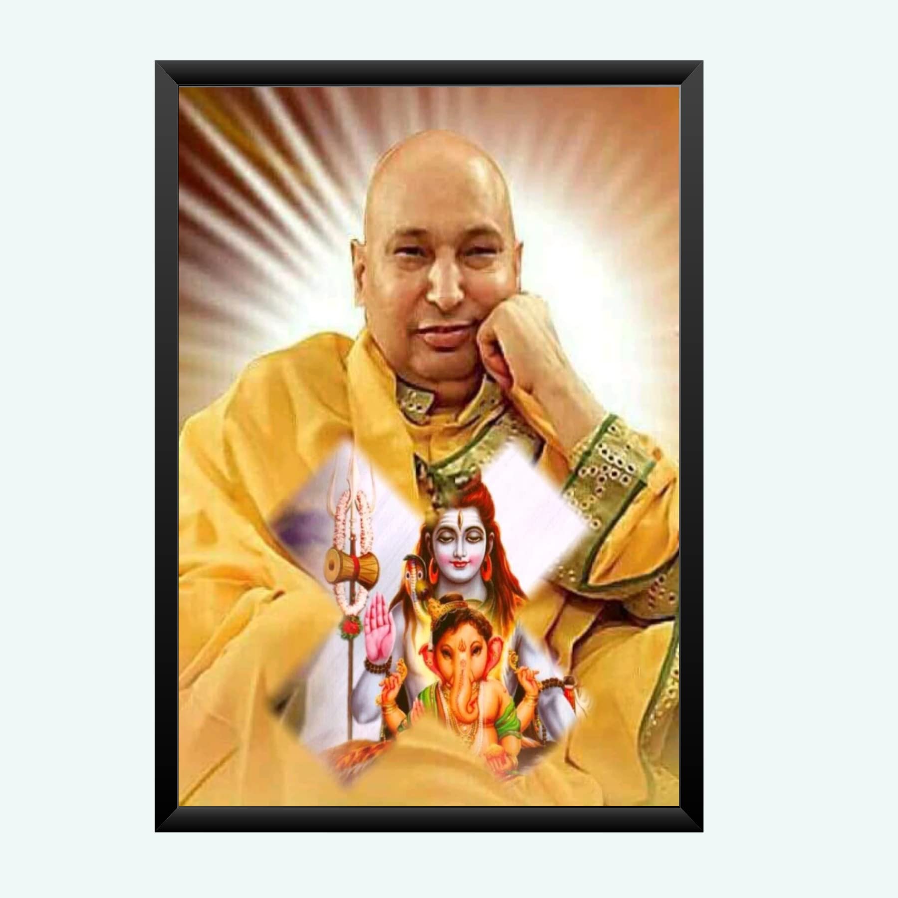 NOKKES Guru ji Best Poster Photo With Frame For Home Bedroom Living room office Photo Frame Size 8X12 In_5