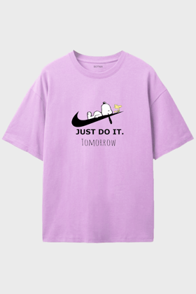 Just Do It. Tomorrow- Oversized T-Shirt-XS
