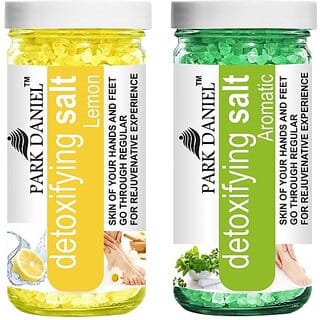 PARK DANIEL Premium Lemon &amp; Aromatic Bath Salt- Skin Lightening &amp; Relaxation- Pedicure &amp; Manicure Salt Combo Pack Of 2 Jars of 200 gms(400 gms) (400 g)