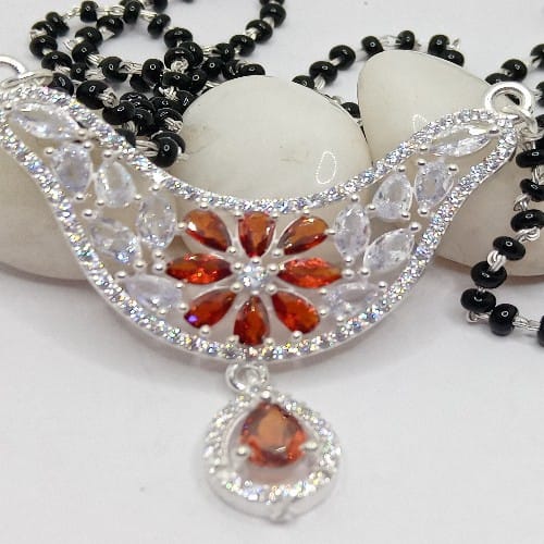 Mangalsutra 75percent Pure Silver M-1