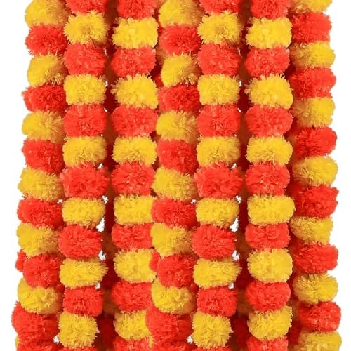 Decoration, Marigold Flowers Garlands Home Decor, Diwali Decoration Items Home Decor, Pooja Room Decorations Items