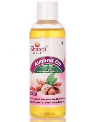 Shreeji Oils Sweet Almond Virgin Cold Pressed Edible Oil, 100 ml
