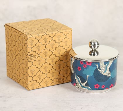 India Circus Aerial Moments Steel Bowl With Lid