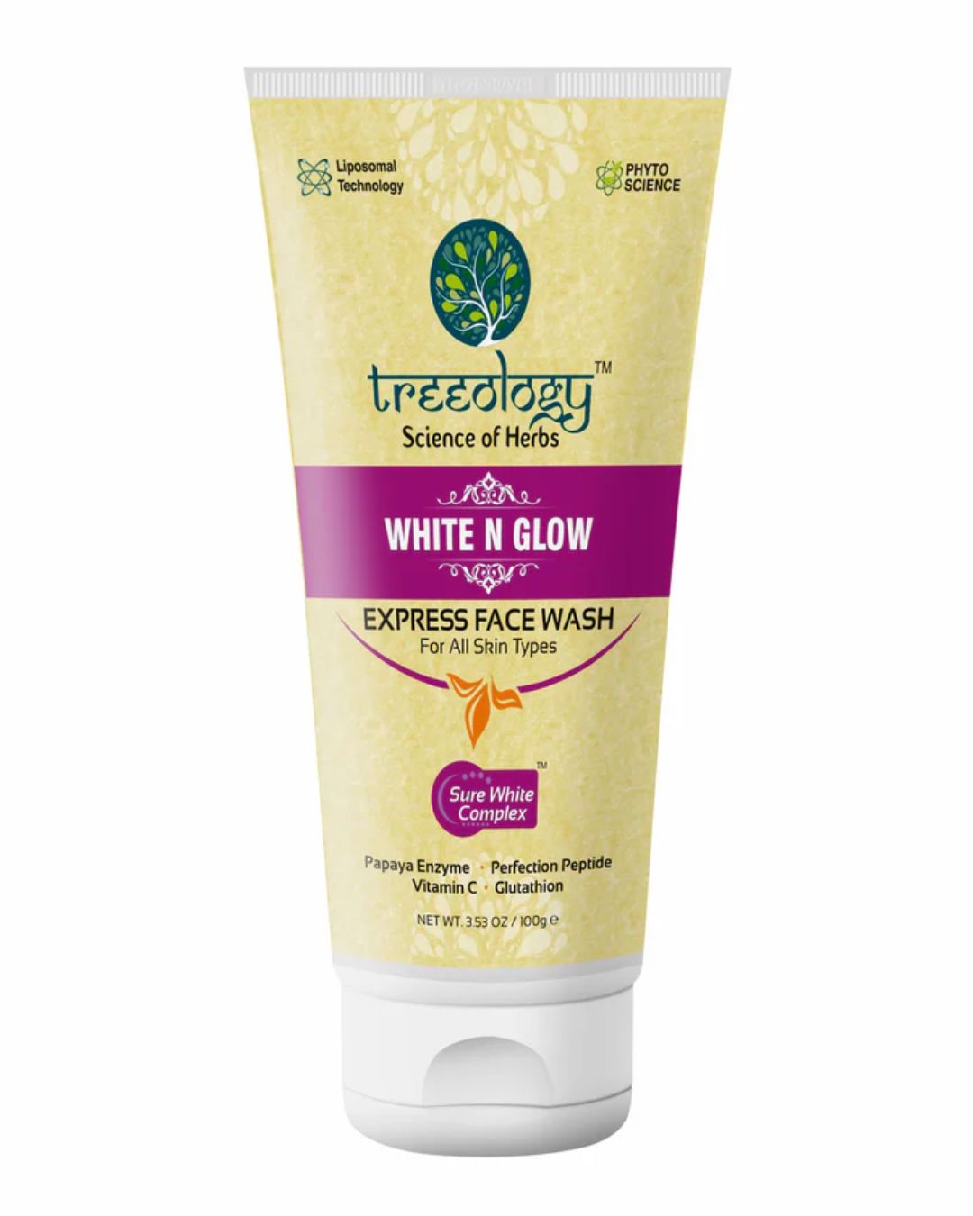 Treeology Herbal Plant Based White & Glow Express Face Wash